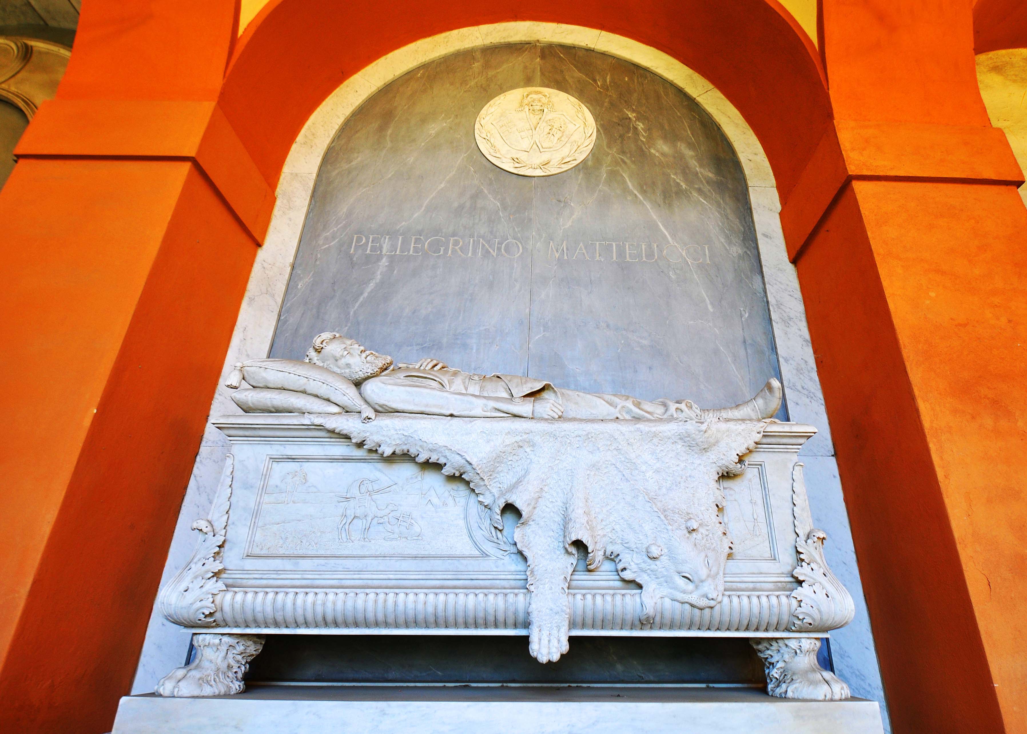 Chiostro V, Tomba Pellegrino Matteucci, esploratore, 1882